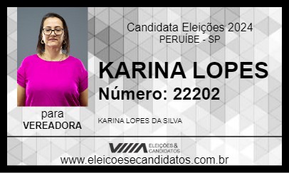 Candidato KARINA LOPES 2024 - PERUÍBE - Eleições