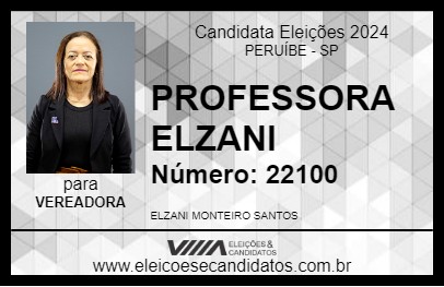 Candidato PROFESSORA ELZANI 2024 - PERUÍBE - Eleições