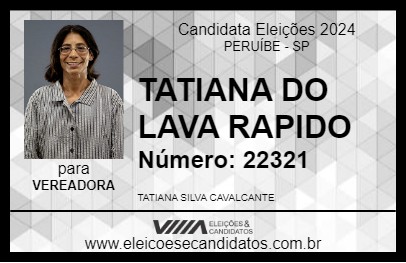 Candidato TATIANA DO LAVA RAPIDO 2024 - PERUÍBE - Eleições