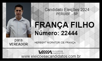 Candidato FRANÇA FILHO 2024 - PERUÍBE - Eleições