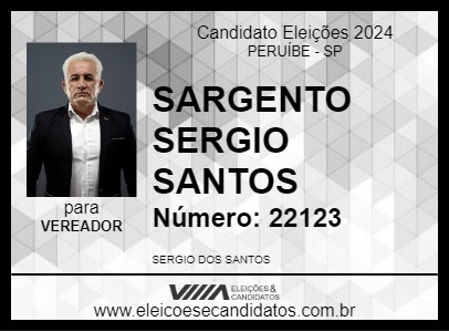 Candidato SARGENTO SERGIO SANTOS 2024 - PERUÍBE - Eleições