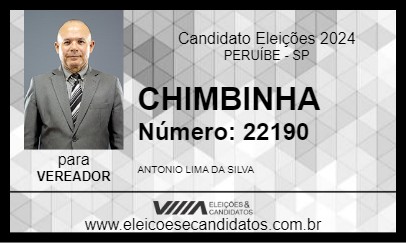 Candidato CHIMBINHA 2024 - PERUÍBE - Eleições