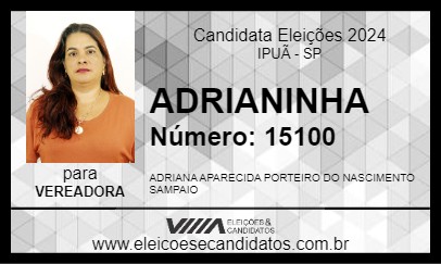 Candidato ADRIANINHA 2024 - IPUÃ - Eleições