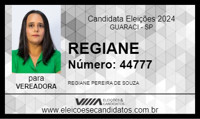 Candidato REGIANE 2024 - GUARACI - Eleições