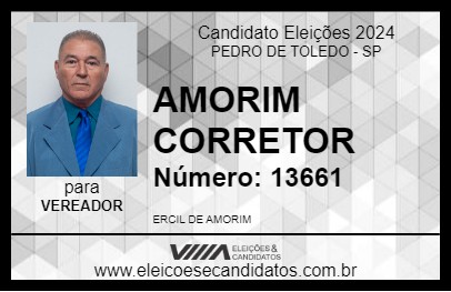 Candidato AMORIM CORRETOR 2024 - PEDRO DE TOLEDO - Eleições