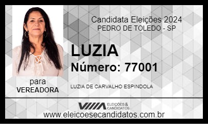 Candidato LUZIA 2024 - PEDRO DE TOLEDO - Eleições