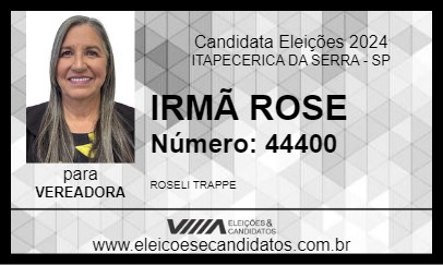 Candidato IRMÃ ROSE 2024 - ITAPECERICA DA SERRA - Eleições