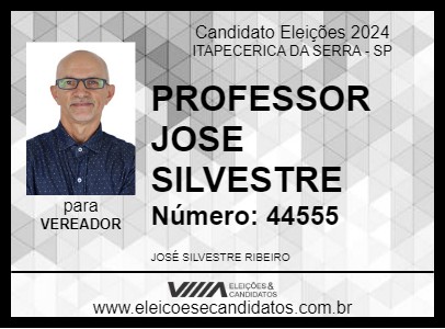 Candidato PROFESSOR JOSE SILVESTRE 2024 - ITAPECERICA DA SERRA - Eleições