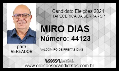 Candidato MIRO DIAS 2024 - ITAPECERICA DA SERRA - Eleições