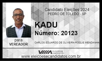 Candidato KADU 2024 - PEDRO DE TOLEDO - Eleições