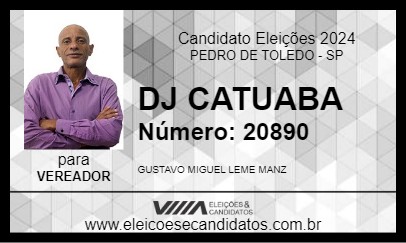 Candidato DJ CATUABA 2024 - PEDRO DE TOLEDO - Eleições