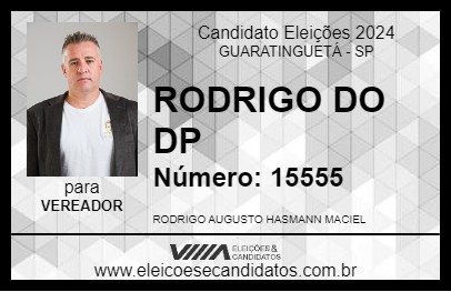 Candidato RODRIGO DO DP 2024 - GUARATINGUETÁ - Eleições