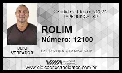 Candidato ROLIM 2024 - ITAPETININGA - Eleições