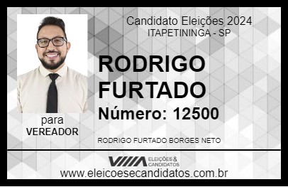 Candidato RODRIGO FURTADO 2024 - ITAPETININGA - Eleições