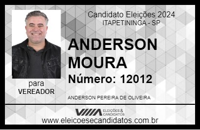 Candidato ANDERSON MOURA 2024 - ITAPETININGA - Eleições