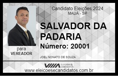 Candidato SALVADOR DA PADARIA 2024 - MAUÁ - Eleições