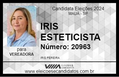 Candidato IRIS ESTETICISTA 2024 - MAUÁ - Eleições