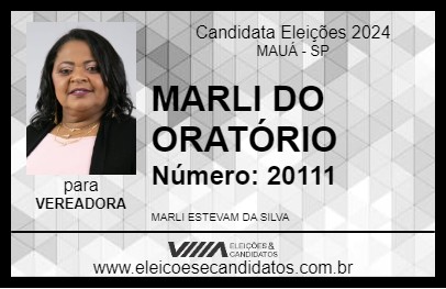 Candidato MARLI DO ORATÓRIO 2024 - MAUÁ - Eleições