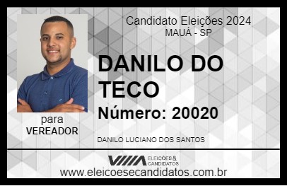 Candidato DANILO DO TECO 2024 - MAUÁ - Eleições