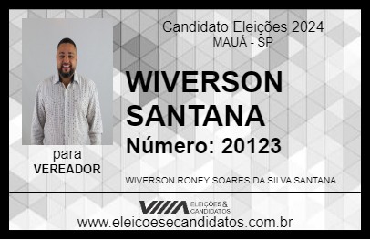 Candidato WIVERSON SANTANA 2024 - MAUÁ - Eleições