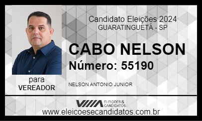 Candidato CABO NELSON 2024 - GUARATINGUETÁ - Eleições