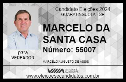 Candidato MARCELO DA SANTA CASA 2024 - GUARATINGUETÁ - Eleições