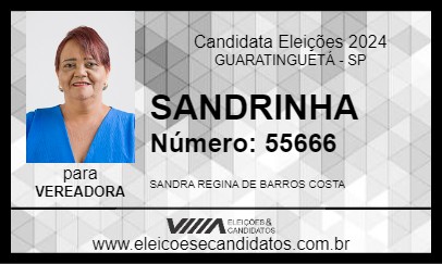 Candidato SANDRINHA 2024 - GUARATINGUETÁ - Eleições