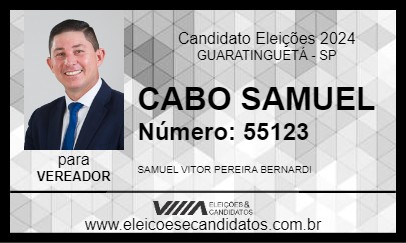 Candidato CABO SAMUEL 2024 - GUARATINGUETÁ - Eleições