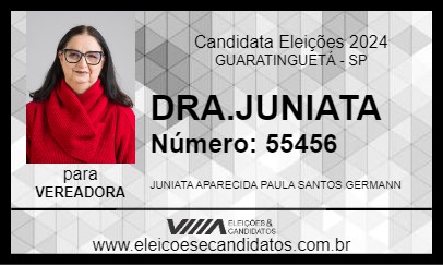 Candidato DRA.JUNIATA 2024 - GUARATINGUETÁ - Eleições