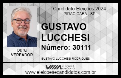 Candidato GUSTAVO LUCCHESI 2024 - PIRACICABA - Eleições