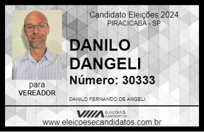 Candidato DANILO DANGELI 2024 - PIRACICABA - Eleições