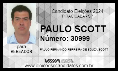 Candidato PAULO SCOTT 2024 - PIRACICABA - Eleições