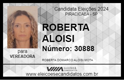 Candidato ROBERTA ALOISI 2024 - PIRACICABA - Eleições