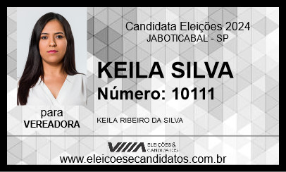 Candidato KEILA SILVA 2024 - JABOTICABAL - Eleições