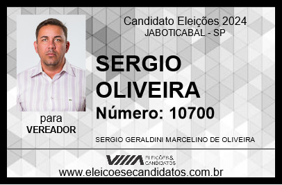 Candidato SERGIO OLIVEIRA 2024 - JABOTICABAL - Eleições