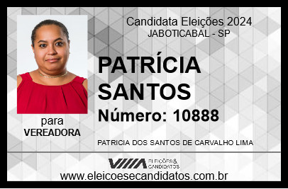 Candidato PATRÍCIA SANTOS 2024 - JABOTICABAL - Eleições