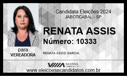 Candidato RENATA ASSIS 2024 - JABOTICABAL - Eleições