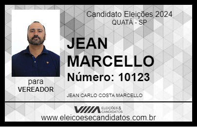 Candidato JEAN MARCELLO 2024 - QUATÁ - Eleições