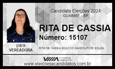 Candidato RITA DE CASSIA 2024 - GUAIMBÊ - Eleições