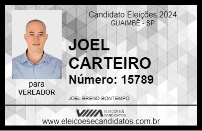 Candidato JOEL CARTEIRO 2024 - GUAIMBÊ - Eleições