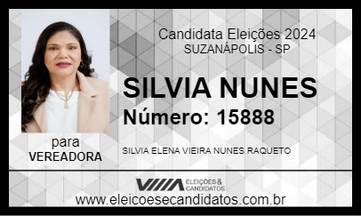 Candidato SILVIA NUNES 2024 - SUZANÁPOLIS - Eleições