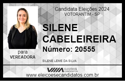 Candidato SILENE CABELEIREIRA 2024 - VOTORANTIM - Eleições