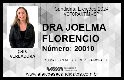 Candidato DRA JOELMA FLORENCIO 2024 - VOTORANTIM - Eleições