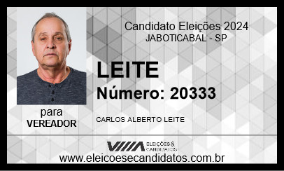 Candidato LEITE 2024 - JABOTICABAL - Eleições