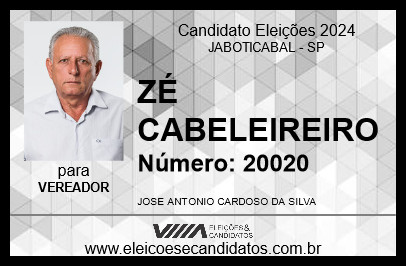 Candidato ZÉ CABELEIREIRO 2024 - JABOTICABAL - Eleições