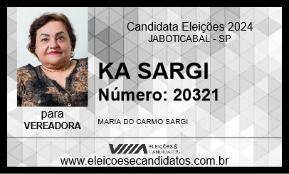 Candidato KA SARGI 2024 - JABOTICABAL - Eleições