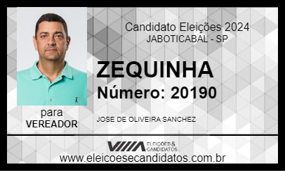 Candidato ZEQUINHA 2024 - JABOTICABAL - Eleições