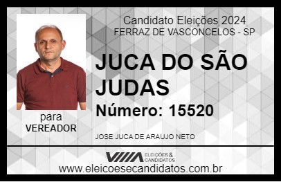 Candidato JUCA DO SÃO JUDAS 2024 - FERRAZ DE VASCONCELOS - Eleições