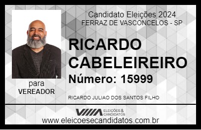 Candidato RICARDO CABELEIREIRO 2024 - FERRAZ DE VASCONCELOS - Eleições