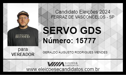 Candidato SERVO GDS 2024 - FERRAZ DE VASCONCELOS - Eleições